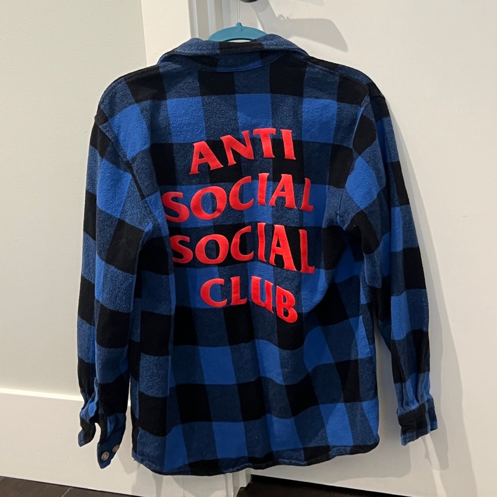 Oversize anti anti social club plaid jacket